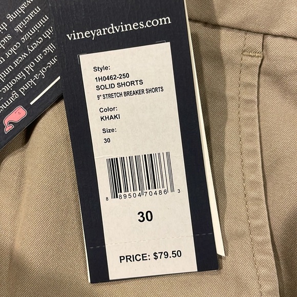 NWT Vineyard Vines 9 Inch Stretch Breaker Shorts Size 30 - Picture 3 of 5